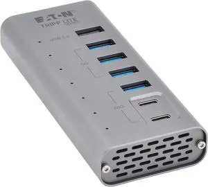 Tripp Lite Series 7-Port USB-C Hub - USB 3.2 Gen 1 and USB 3.2 Gen 2, 5 USB-A and 2 USB-C Ports, Gray (U360-007-5A2C) Tripp Lite Series 7-Port USB-C Hub - USB 3.2 Gen 1 and USB 3.2 Gen 2, 5 USB-A and 2 USB-C Ports, Gray (U360-007-5A2C)