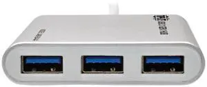 Tripp Lite U460-004-4A USB-C Hub 4-Port USB 3.1 Gen 1 to USB-A 5Gbps SuperSpeed, Bus Powered Portable Adapter for Laptop MacBook PC, Silver, Cloud Care Pre-Configured Bundle Eligible (10 Pack)