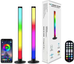 2.4G Remote Control 24-Key USB Interface Desktop Atmosphere Light Music Computer TV Fantasy Color Gaming Pickup Light (Color : 40cm)