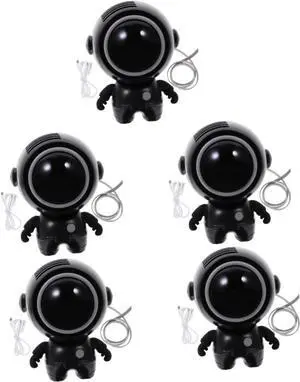 5pcs Astronauts Fan Personal Fans Chargeable Fan Fan USB Charging Fan Neck Fan USB Desk Fans Fan Handheld USB Personal Fan Astronaut Fan Hanging Neck Cooling Fan Child