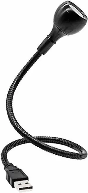 Led Book Light USB Operated Flexible Neck Portable Lamp White or Warm White Lighting Metal for PC Computer,Laptop (Color : Black)
