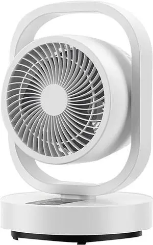 USB Fans Air Circulation Fan, Left and Right Automatic Head Swing, 3 Wind Speeds, Student Dormitory Household Fan Desktop (Color : White, Size : 230 * 230 * 320mm)