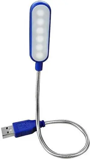ch Tea Pot Portable USB LED Mini Book Light Reading Light Table Lamp Flexible USB Lamp for Power Bank Laptop Notebook PC Computer (Color : Blue) (Blue)