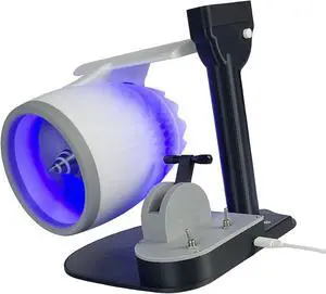 Hilitand Engine Fan 2 in 1 USB Desktop Adjustable Speed with Humidifier for Home Office Living Room (Blue)