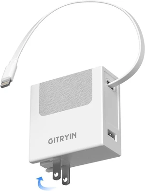 40W PD Retractable USB Wall Charger 33.5in Lightning Cable 1 USBA 40W PD Retractable USB Wall Charger 33.5in Lightning Cable 1 USBA