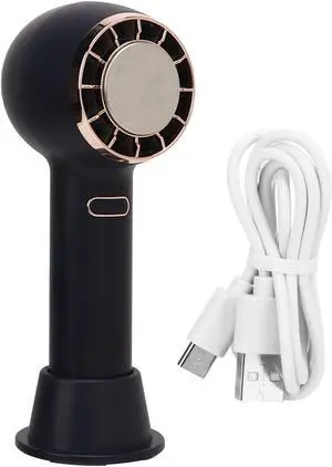 Mini Handheld Fan USB Rechargeable Portable Pocket Fan with Cooling Plate for Makeup, Kids, and Women (Navy Blue)