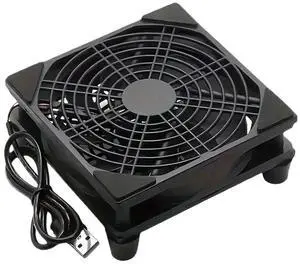 1pc 120mm 240mm Fan Router Cooling Fan DIY pc Cooler Box tv Wireless Silent 5v Power USB 12cm with Screws Protective(1)