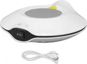 Coffee Warmer USB Powered, White Portable Heating Mat for Mug and Tea Cup - Constant Temperature, Cooling and Heating Dual Use, Rechargeable for Desk and Office