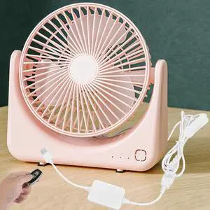 Kiven USB Desk Fan with Remote Control,Small But Powerful,Portable Quiet Wind Desktop Personal Fan,Adjustment Mini Fan for Better Cooling,Home Office Car Indoor OutdoorPink