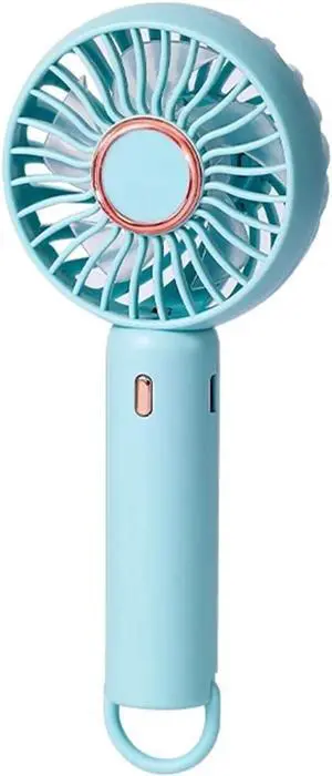 New F70 USB Rechargeable Handheld Fan, Portable Desktop Pocket Fan Bedside, Travel Outdoor(Blue)