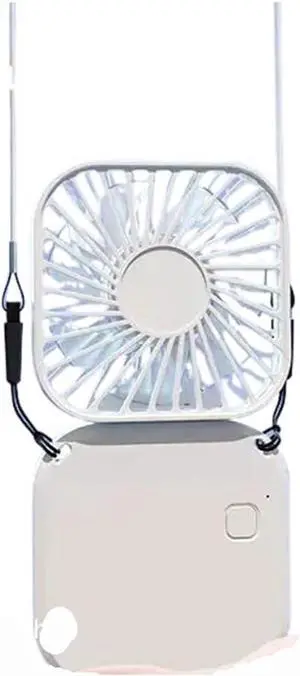 USB Rechargeable Small Fan Mute Handheld Folding Desktop Multi Range Adjustable Electric Fan Portable(White)