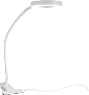 LED Reading Lamp LEDs USB Powered Clip Desk Light Eye Protection with Brightness Levels Ring Wide Coverage for Studying and Bedside Use