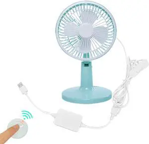 Kiven Small Personal USB Desk Fan with Remote Control,Portable Desktop Table Cooling Fan Powered by USB,Adjustable Tilt,Quiet Operation,for Pet House Home Office Car Outdoor Travel