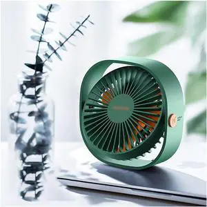 Portable Fan USB Desktop Fan 3 Speed Adjustable USB Powered Small Fan for Better Cooling Home Bedroom Office (Color : White) (Green)