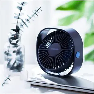Portable Fan USB Desktop Fan 3 Speed Adjustable USB Powered Small Fan for Better Cooling Home Bedroom Office (Color : White) (Blue)