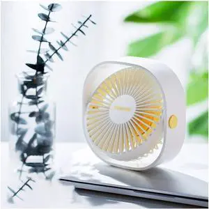 Portable Fan USB Desktop Fan 3 Speed Adjustable USB Powered Small Fan for Better Cooling Home Bedroom Office (Color : White) (White)