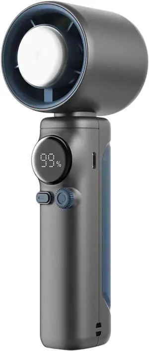 Portable Hand Held Personal Turbo Fan 199 Gear Speed Wind USB Rechargeable High Speed Cooling Fan Home Office Travel Outdoor(Black)