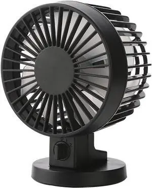 USB Portable Spray Fan Mini Student Rechargeable Dormitory Bed Quiet Angle Adjustable 2 Speed Office Desktop Fan (Color : Blue Size : Plug in) (Black Plug in)