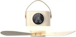 USB Power Remote Ceiling Fan with Adjustable Speeds and Night Light for Campsites Bedrooms and Camping Tent Canopys
