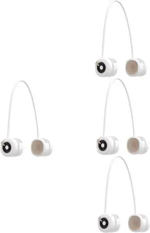 4 Sets Mini Neck Fan USB Fan Mini Hand Mixer Mini Fan Portable Fan Portable Rechargeable Necklace Fan Small Fan Portable Air Fan Abs Silicone Aluminum Alloy White Folding Fan Carry