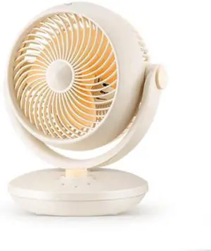 USB Fans Air Circulation Fan, Desktop Desktop Fan, Small Household Fan, Low Noise Moving Head Desk Fan Turbo Convection Fan (Color : Orange, Size : 200 * 200 * 300(mm))