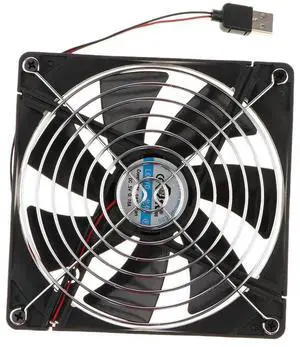 Mini TV Box Router Cooling Fan Silent 140mm 5V USB Power Quiet Cooler 14cm,Black,14cm