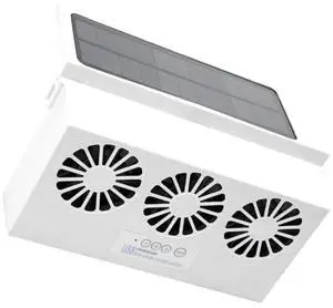 Mobestech Solar Car Fan USB Charging Exhaust Fan Auto Radiator Cooler for Cars Trucks Boats Compact Solar Panel for Ventilation Airflow