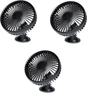 VILLCASE 1PC Portable Mini USB Car Cooling Fan Adjustable Low Noise Rotating Design for Summer Comfort Vehicles Lightweight and Energy Efficient for Cars and Black