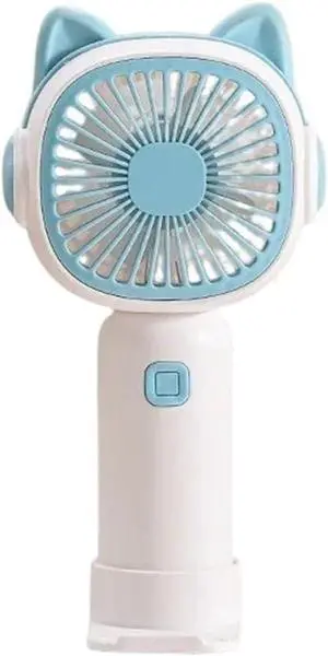 Portable Portable Desktop USB Hand Poweredheld Desktop Handheld Cooling Fan Miniature Fan Ideal Office Home Travel(Purple ears)