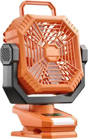 Portable 5000/8000mah Rechargeable Adjustable Speed Camping Fan With Led Lights For Tent USB Clip On Fan Desk Multifunctional Field