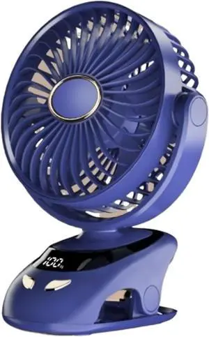 AJMIPO Clip Fan Usb Mini Portable Charging Small Fan Desktop Student Dormitory (Blue,23 * 17 * 9cm)