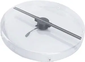 3D Hologram Fan, Desktop Hologram Advertising Display Fan with Transparent Cover, 256 LED 3D Holographic Projector for Mall Shop Restaurant Hotel (US Plug)