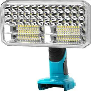 40W Cordless 4200LM LED Flashlight for Makita 18V Lithium-ion Battery, 9" Zinc Alloy Handheld Work Light with USB Charger Port for Camping, Hiking, Climbing, Job Site, Indoor & Outdoor Use