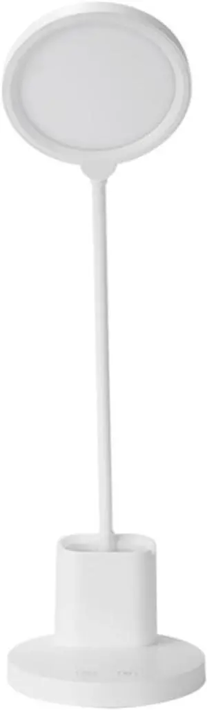USB Reading Light with Battery Adjustable Led Desktop Lamp Color Temperature Eye-Care Book Light Flexible Gooseneck with Storage Container White USB Reading Light with Battery Adjustable Led Desktop Lamp Color Temperature Eye-Care Book Light Flexible Gooseneck with Storage Container White