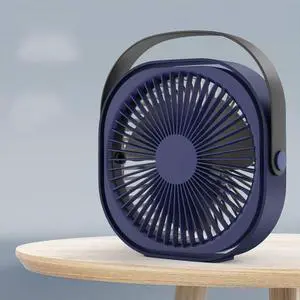 7.8 Inch Desktop Mini Rechargeable Fan Office Home Creative Portable USB Small Fan,Blue