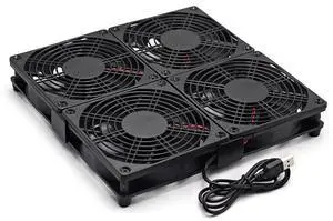 Efficient 120mm USB Fan with Stand for Cooling Routers Networks Servers Projects and Laptop Cooling