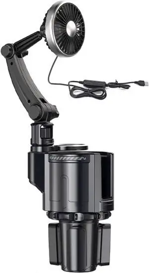 2 in 1 USB Car Fan Car Cup Holder Adjust Speed Powerful Speed USB Fan Stays Cool On Your Journey