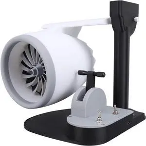 Turbo Desktop Fan USB Desk Fan Creative Turbofan Engine Shaped Small Table Cooling Fan Personal Fan with Humidifying (Red)(Blue)