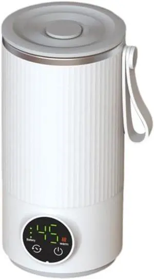 USB Rechargeable Heat Mixing Cup 6Temperatures, 6000mAh Battery, 18W Rapid Charging Great for Coffee Baby Formula