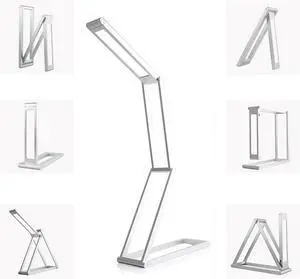 Portable Foldable LED Multifunction Dimmable Lamp with USB Charging, Creative United of Wall lamp and Desk lamp (Gold) (Silver)