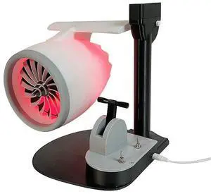 USB Fan Turbofan Engine Model Upgraded Desktop Creative Styling Jet Fan Toy Includes an Ultrasonic Atomization Device