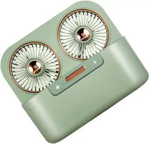 1set Portable Rechargeable Humidification Fan Dual Spray Desktop Air Cooler for Indoor and Outdoor Use Air Outlet Hour Mist Feature