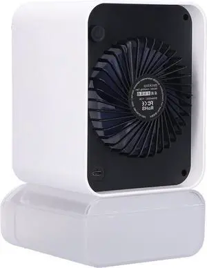 ZJchao USB Air Conditioner Fan Desktop Air Cooler with Nano RGB Lights 3 Speeds Quiet Humidifier for Home Office