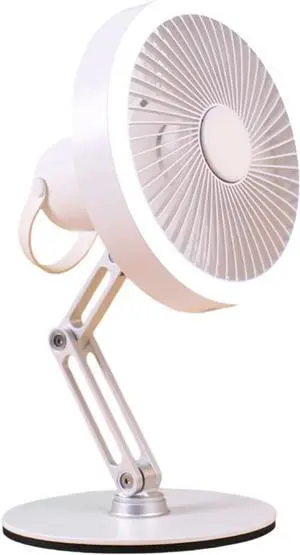 360 Degree Rotating Base USB Desktop Fan Adjustable 3 Speed Quiet Fan With LED Lighting Cooling For Office Adjustable Speed Desk