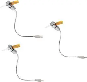 POPETPOP 3pcs LED Clock Fan Mini USB Computer Fan with Temperature Display for Home Office and Travel Compact and Lightweight Design Durable and Material present Option