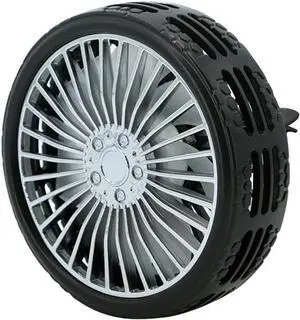 Mini Fan for Car,Tire-Shape Cooling Fan for Summer, USB Clip on Fan, Travel Camping Small Fan, 3 Speed Adjustable, Car Air Vent USB Fans, Portable Desk Fan, Multifunctional Personal Fan,Black