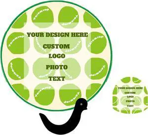 100Pcs Custom-Hand Fan-Foldable Personalized-Advertising Round-Fans - Personalized add Your Own Logo Text Photo Round Fans for Tradeshow Events Anniversary (B)