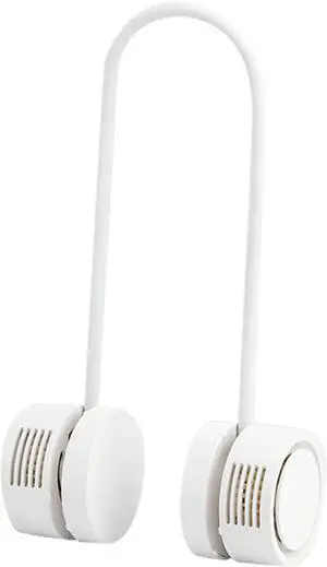 Bladeless Neckband Rechargeable Portable Fan - Rolling White