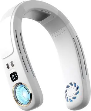 Neck Air Conditioner Portable, Neck ac Air Conditioner 3-Speed, Hands Free Semiconductor Cooling Bladeless Fan, Neck Cooler With Light, 4000 MAh for Outdoor/home/office