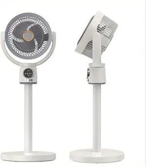 Oscillating Fan for Bedroom, Air Circulator Fan with 5 Speeds Powerful Airflow, 9H Timer Setting, Height Adjustable for Cooling Room, Office, Kitchen, Outdoor Camping Tent Travel